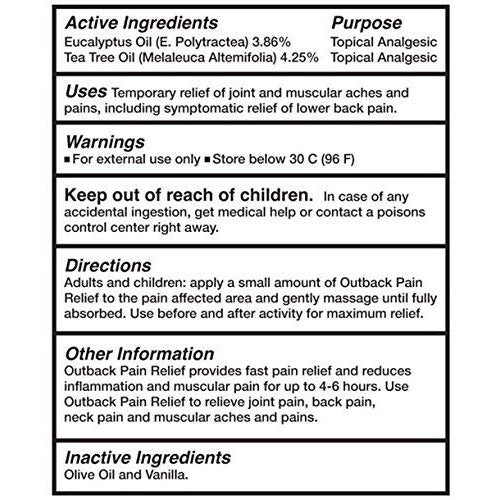Outback All-Natural Pain Relief, Roll On Topical Oil, 50ml