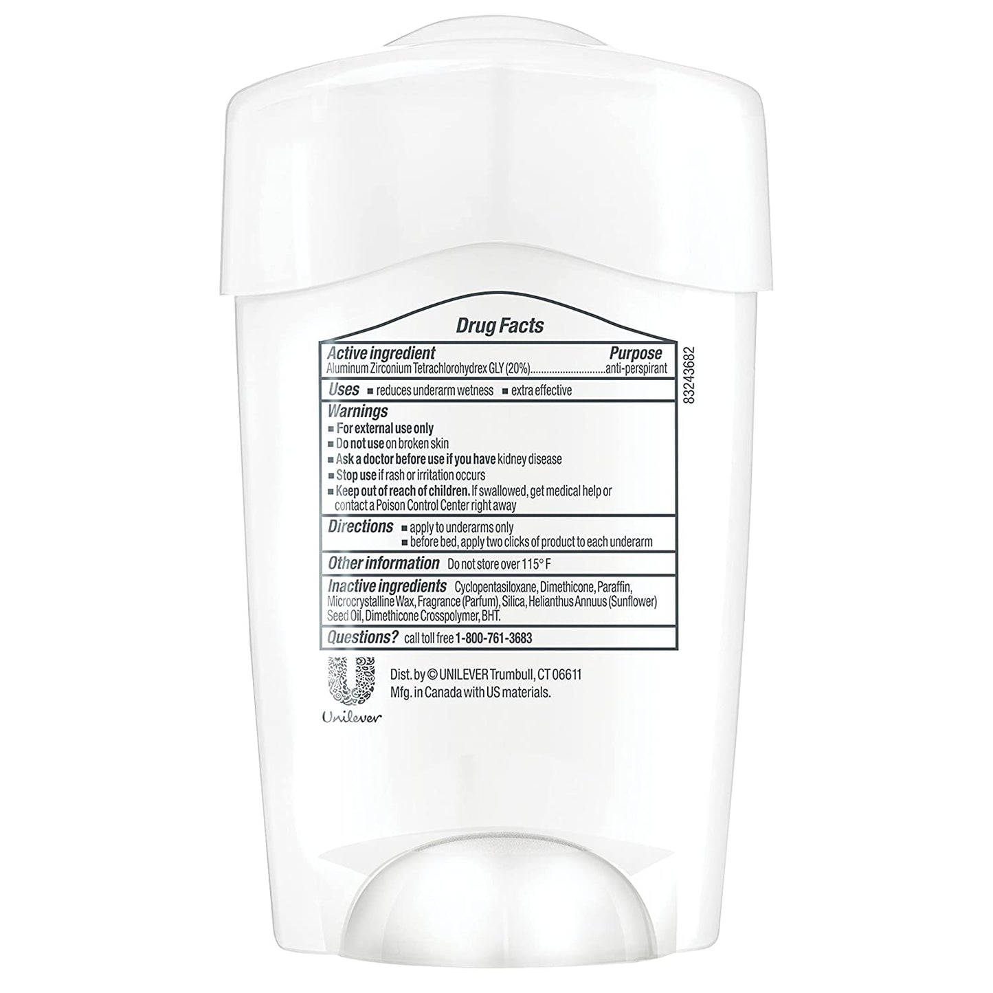 Dove Clinical Protection with Moisturizers Anti-perspirant & Deodorant, Original Clean, 1.7 oz. / 48g