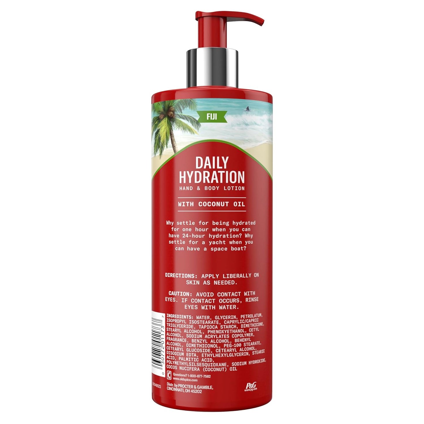 Old Spice Daily Hydration Hand & Body Lotion with Coconut Oil, Fiji 473ml