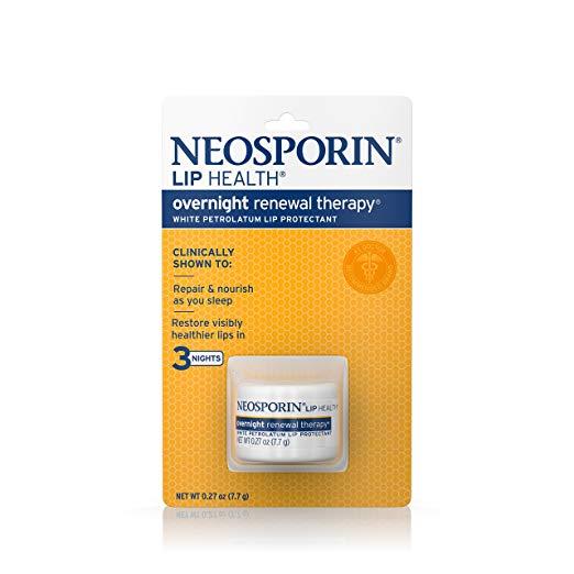 Neosporin Lip Health Overnight Healthy Lips Renewal Therapy Petrolatum Lip Protectant 0.27 oz