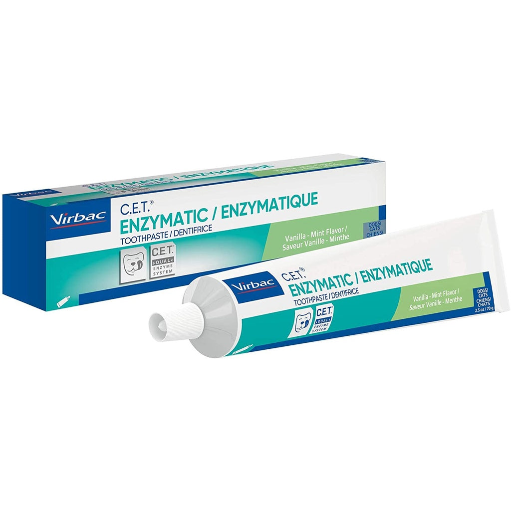 Virbac C.E.T Enzymatic Toothpaste for Dogs, Vanilla Mint Flavor, 2.5 oz. / 70g