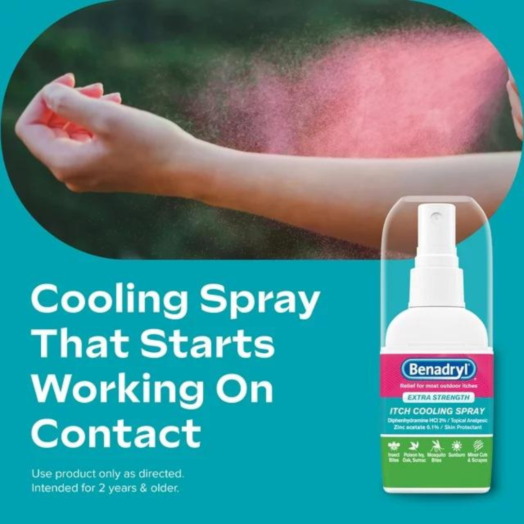 Benadryl Extra Strength Itch Cooling Spray, 2 fl.oz / 59 ml