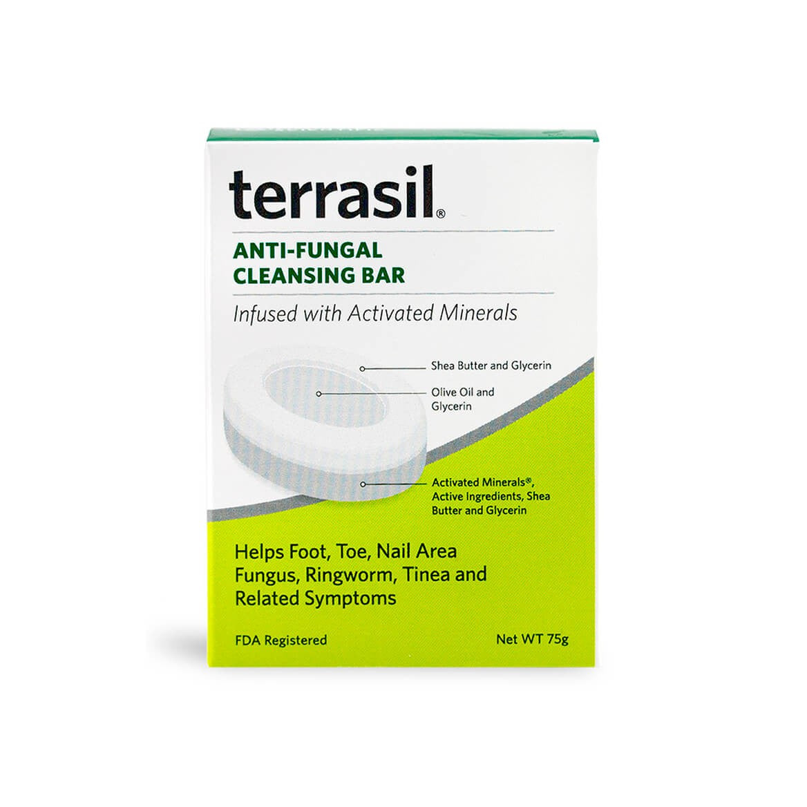 Terrasil Anti-Fungal Anti Fungal Cleansing Bar, 75 g