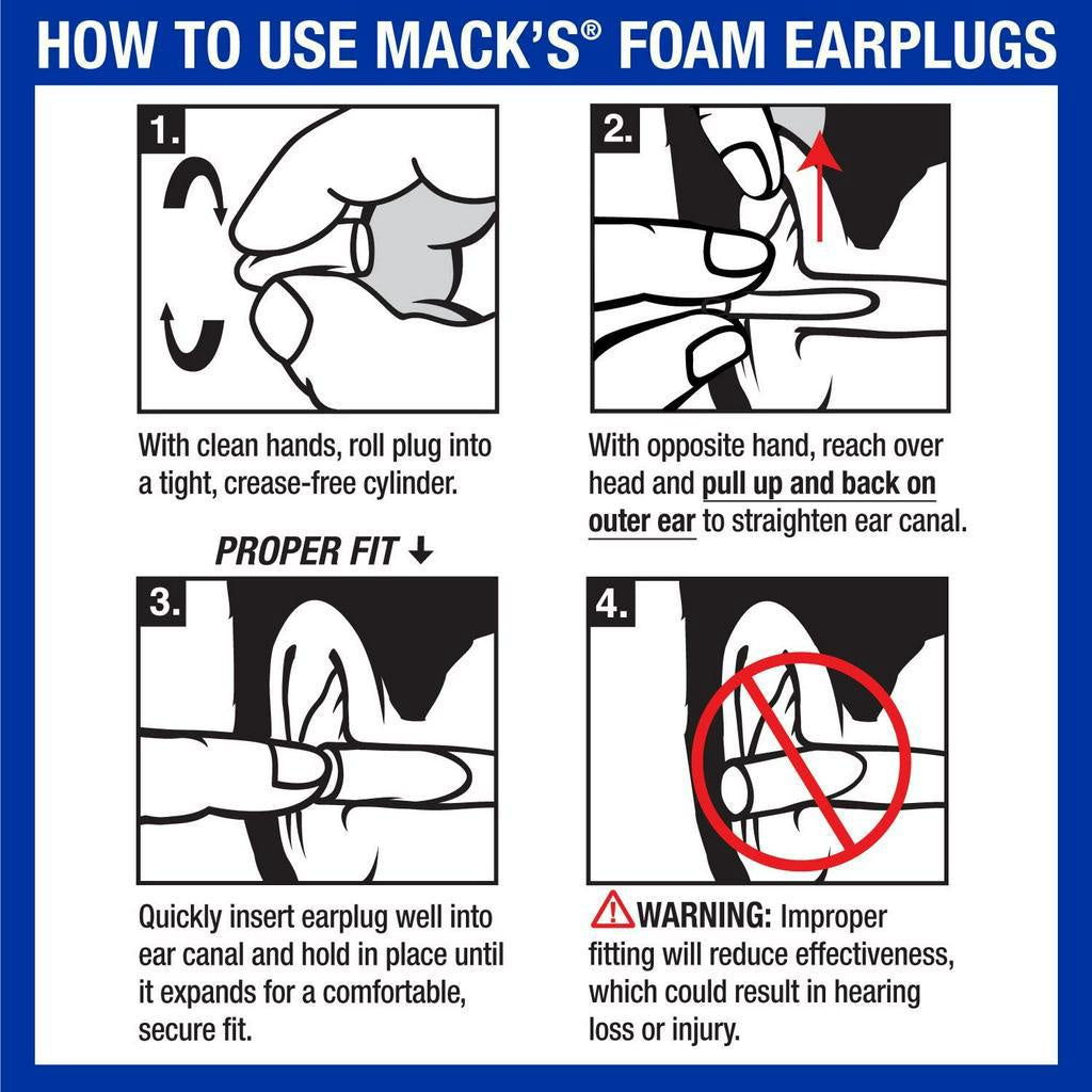Mack's Dreamgirl Soft Foam Earplugs, For Small/Sensitive Ear Canals, 50 Pair, Pink