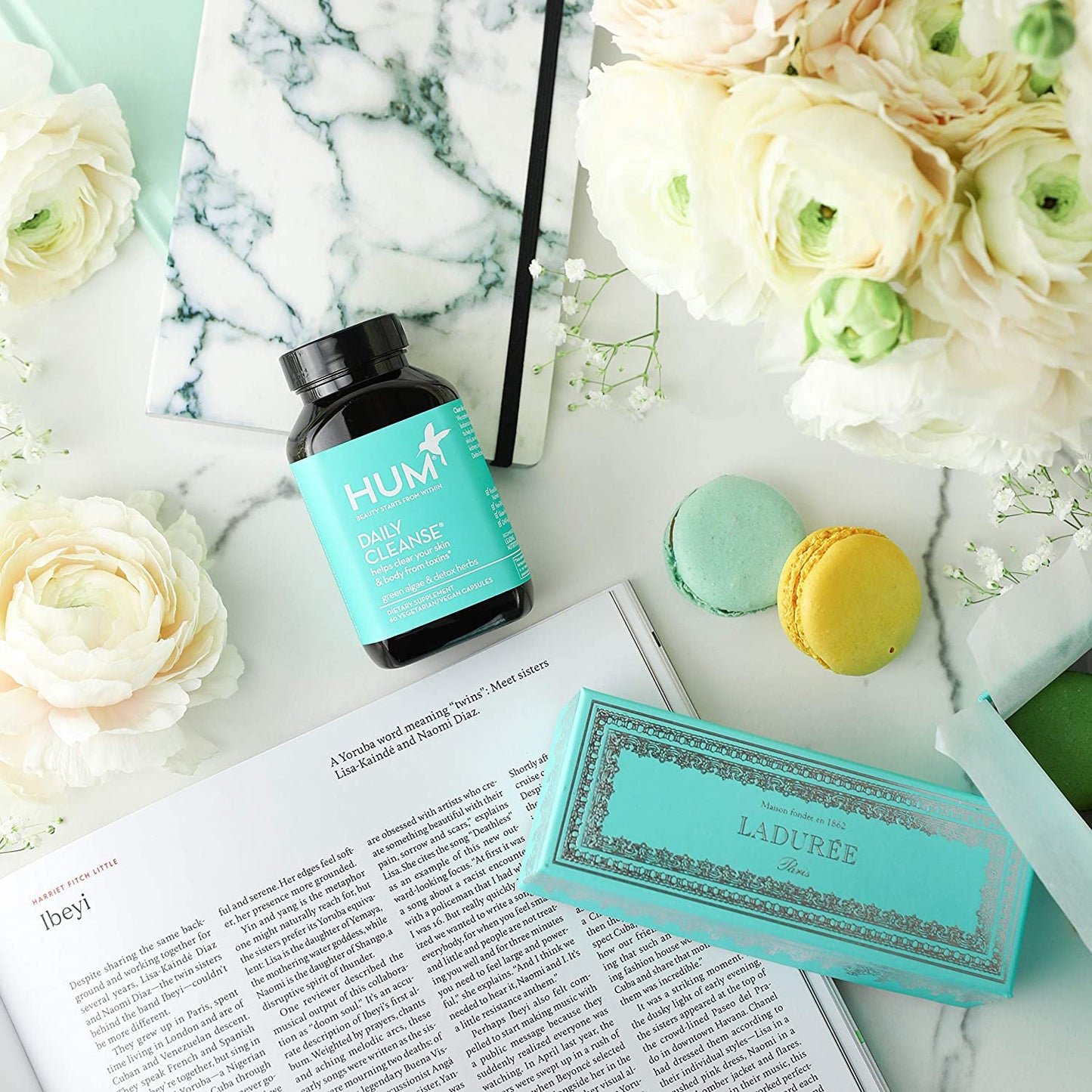 HUM Daily Cleanse Skin Supplement Clear Skin & Body Detox, 60 Vegan Capsules