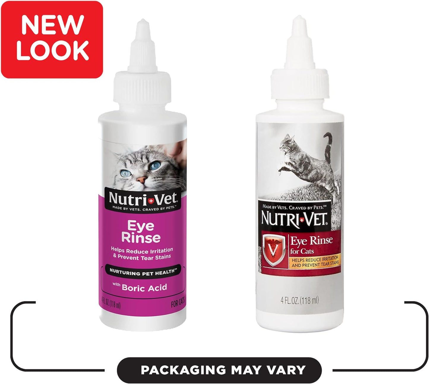 Nutri Vet Eye Rinse For Cats Reduce Irritation And Prevent Tear Stains 4 fl oz / 118 ml