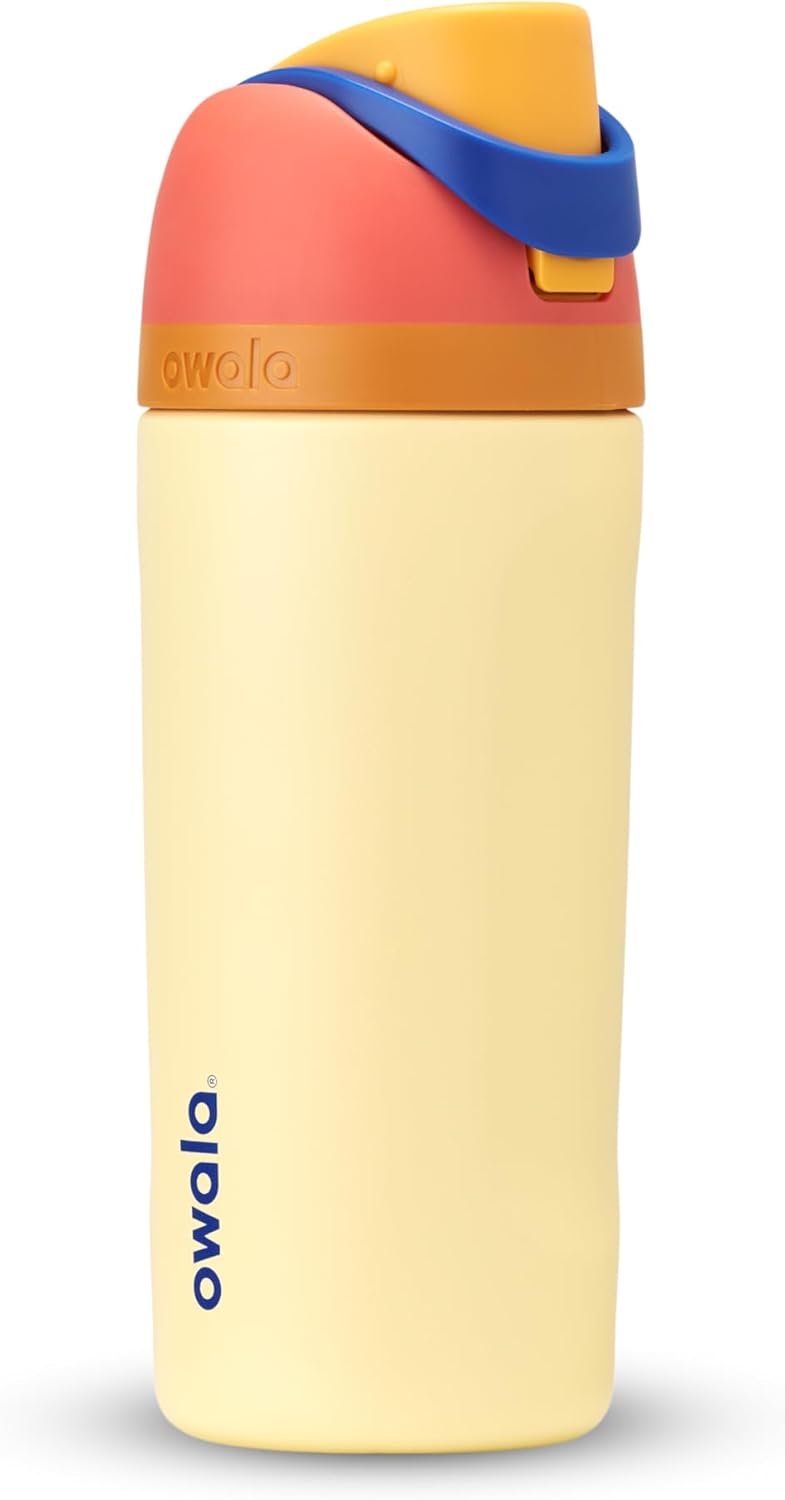 Owala Kids FreeSip Insulated Stainless Steel Water Bottle with Straw 16 oz