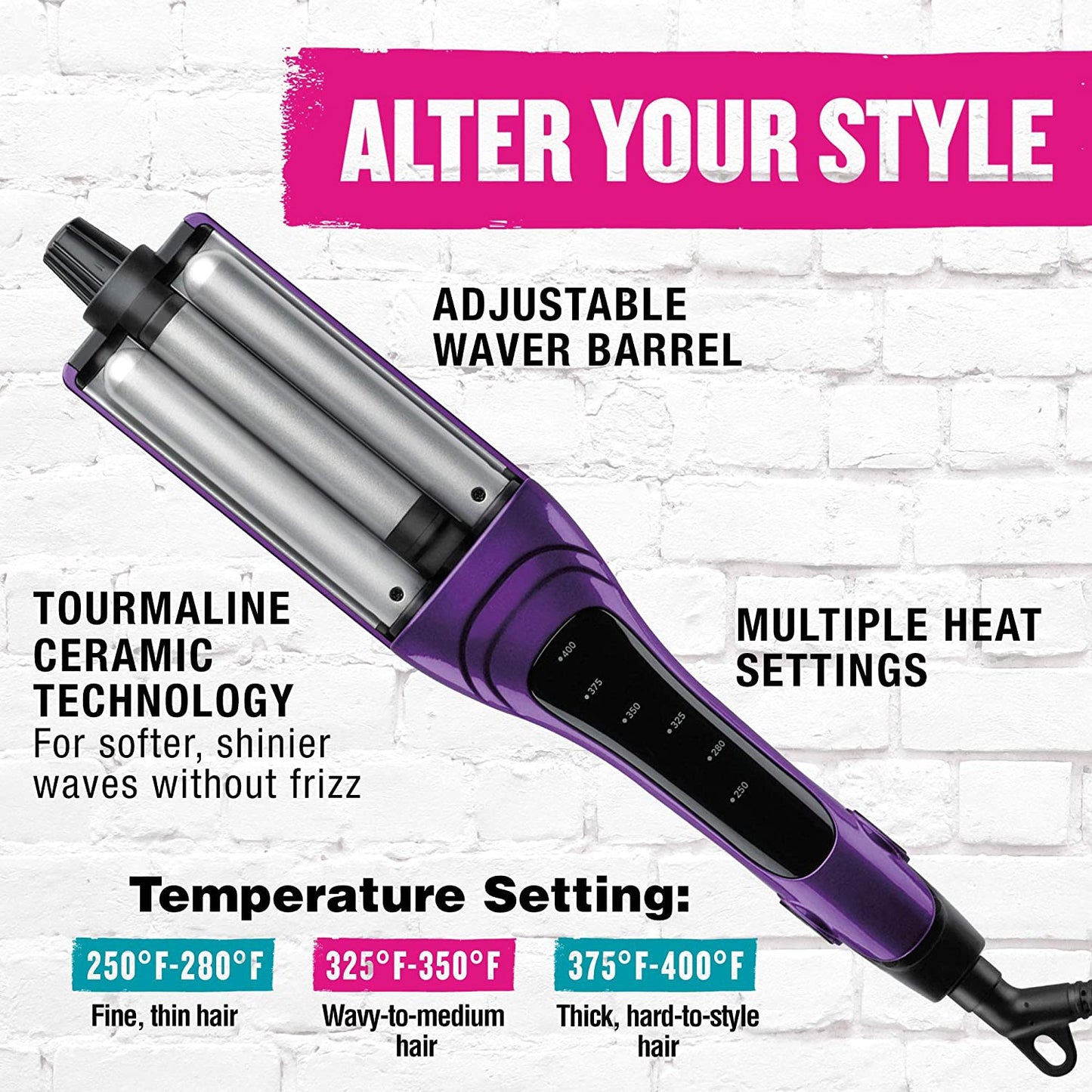 Bed Head A-Wave-We-Go Adjustable Hair Waver for Multiple Waves