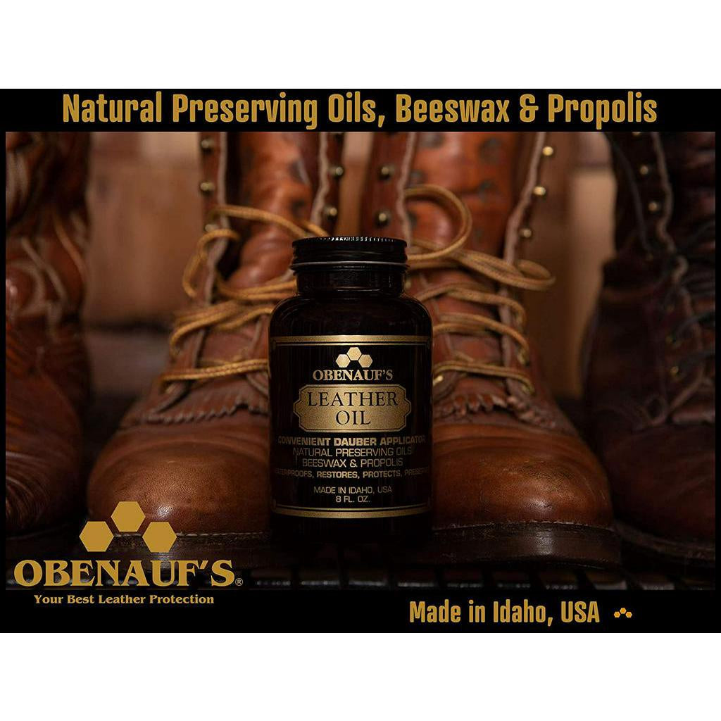 Obenauf’s Leather Oil with Applicator, 16 fl.oz / 473ml (Restores & Preserves Dry Leather)