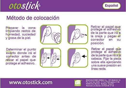 Otostick Cosmetic Ear Corrector - Solves Big Ear Problem (8u) - Spanish Box