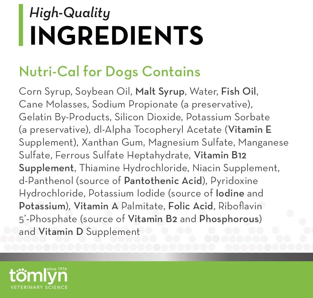 Tomlyn Veterinary Science Nutrical High Calorie Nutrional Gel for Dogs 4.25 Oz
