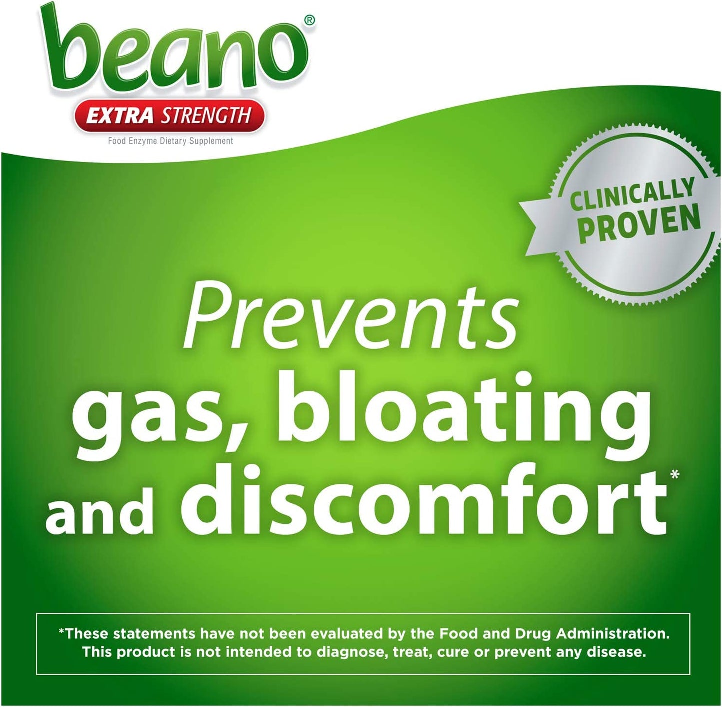 Beano Extra Strength Prevents Gas Bloating And Discomfort Food Enzyme Dietary Supplement 30 Tablets
