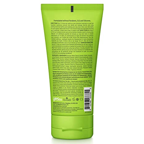 Yes To Tea Tree Scalp Relief For Dry, Itchy Scalp Pre-Shampoo Scalp Scrub 6 Fl Oz (177ml)