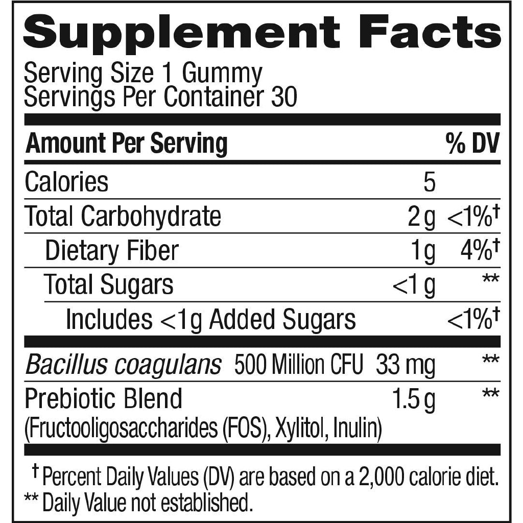 OLLY Probiotic + Prebiotic Peachy Peach (30 Gummies),