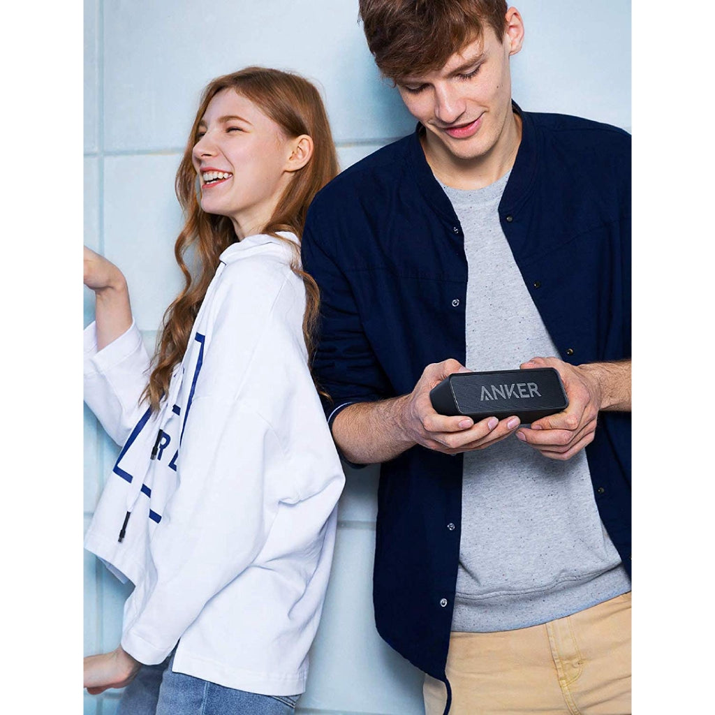 Anker Bluetooth Speaker SoundCore with Loud Stereo Sound, 24-Hour Playtime, 66 ft. Range