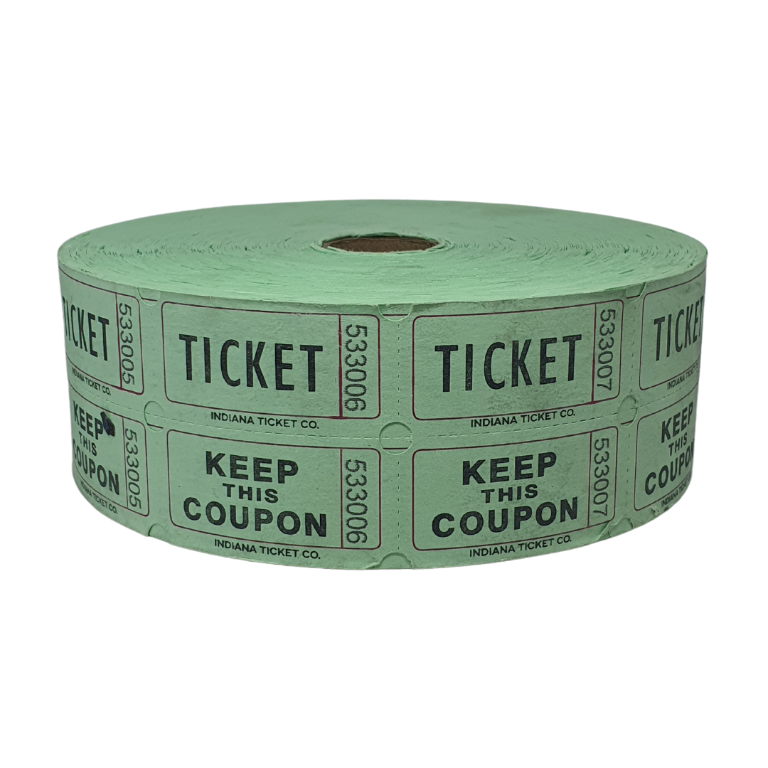 Indiana Ticket Company Raffle Tickets, 1000 Tickets per Roll