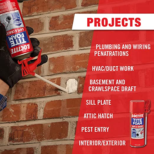 Loctite Tite Foam Gaps & Cracks White Insulating Foam Sealant 12 fl oz, 1 Can