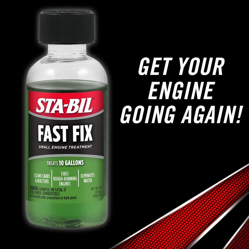 STA-BIL Fast Fix Small Engine Treatment, Treats 10 Gallons, 4 fl.oz / 118ml