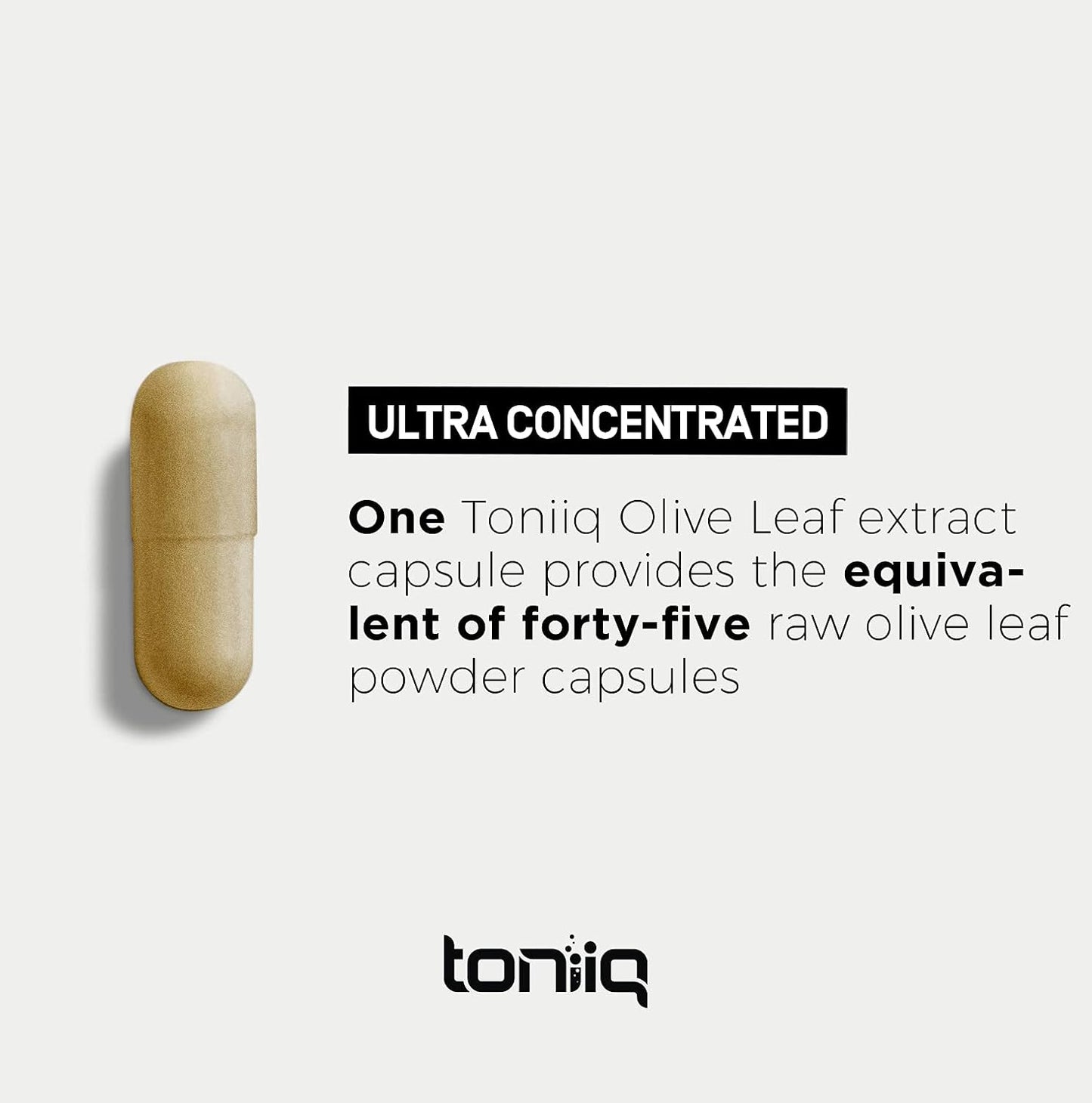 Toniiq Olive Leaf Ultra Concentrated Supplement 120 Capsules