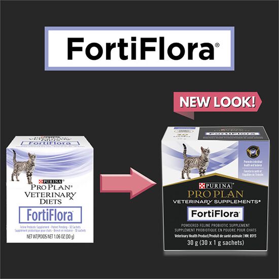 Purina Pro Plan Veterinary Supplements FortiFlora Cat Probiotic Powder, 30 Sachets 1.06 oz / 30g