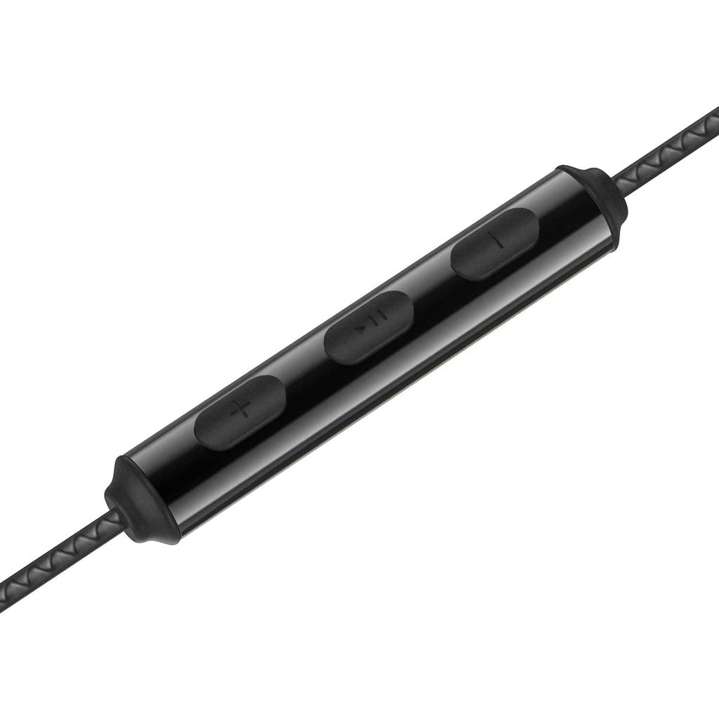 LUDOS Clamor Earbuds, Wired Headphones with Microphone and Ear Bud Tip Replacements, Universal