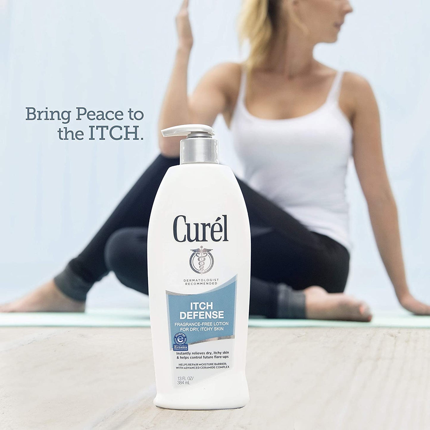Curel Itch Defense Calming Body Lotion for Dry, Itchy Skin, 20 fl oz