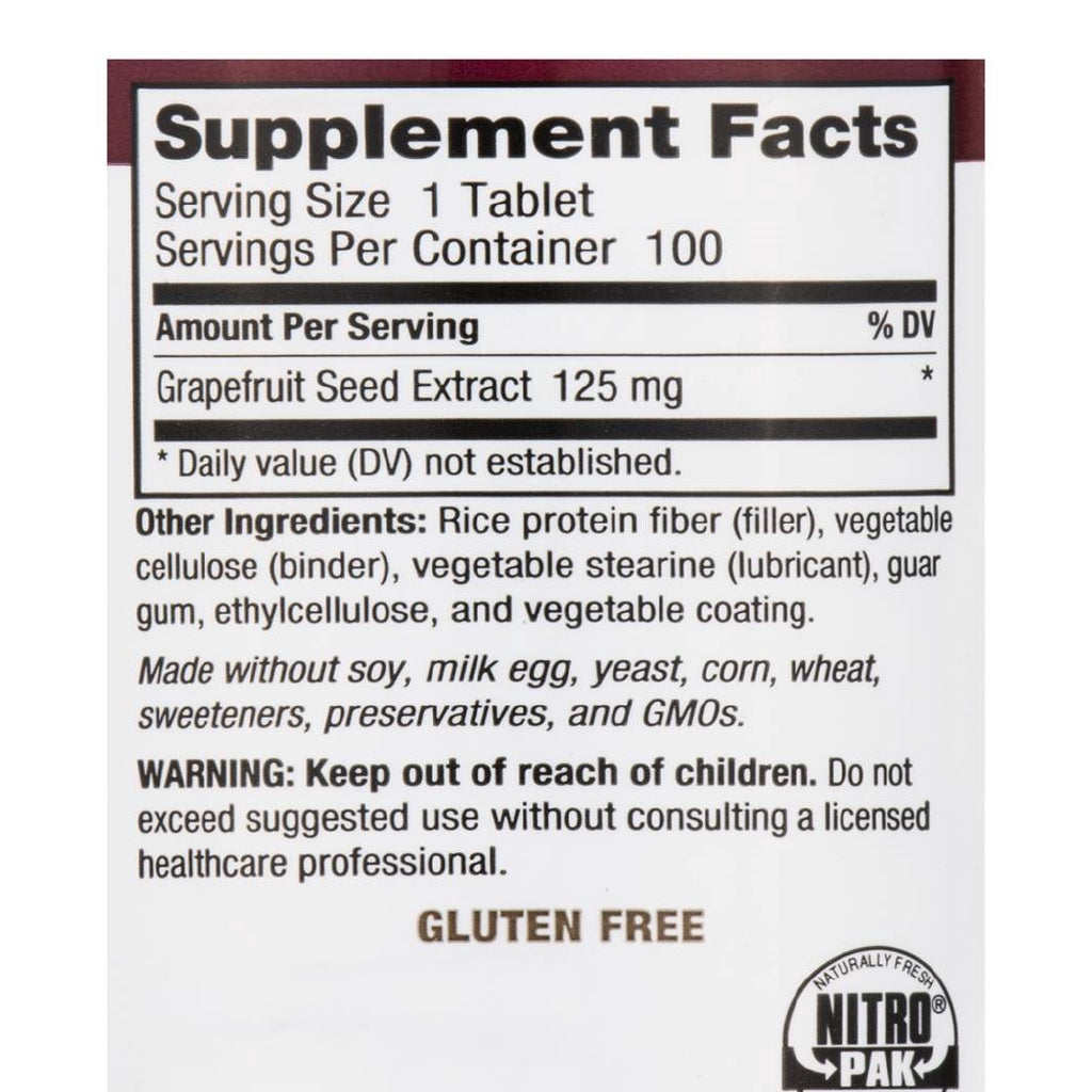 NutriBiotic High Potency Grapefruit Seed Extract 100 Tablets