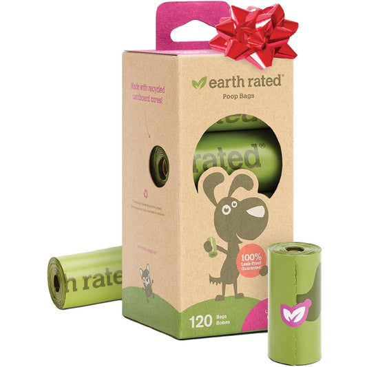 Earth Rated 9" x 13" Dog Poop Bags, 120 Bags Lavender Scented (Extra Thick and Strong, Leak-proof)