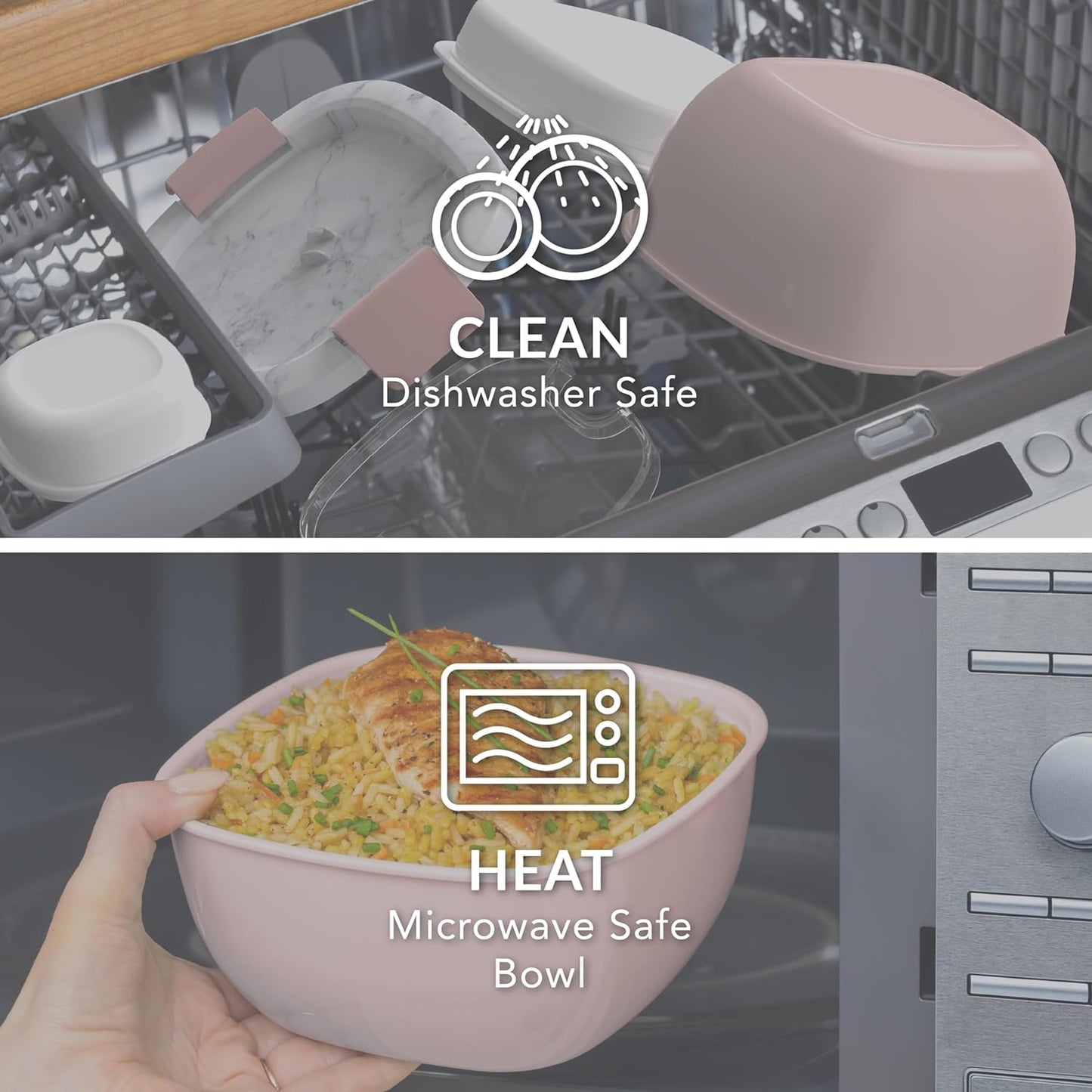 Bentgo All-in-One Salad Container (Blush Marble)