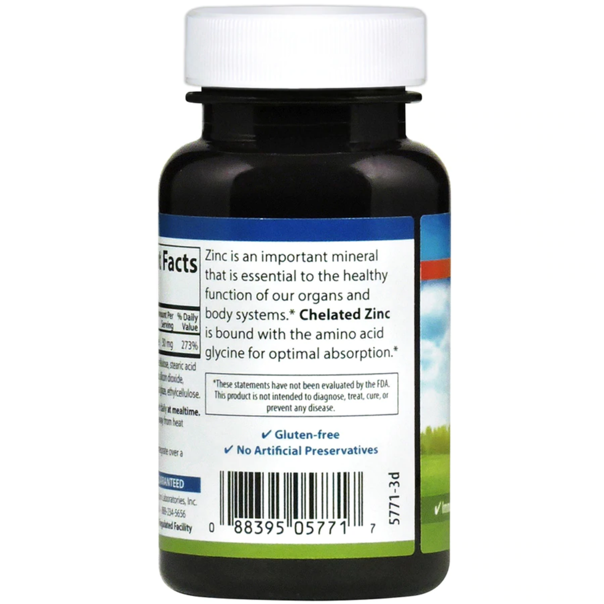 Carlson Chelated Zinc 30 mg, 100 Tablets
