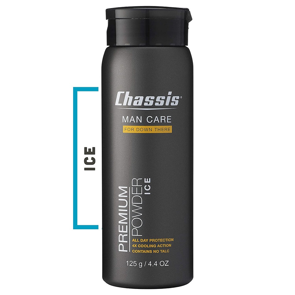 Chassis Premium ICE Body Powder for Men, Fresh Scent, 4 oz. / 125g