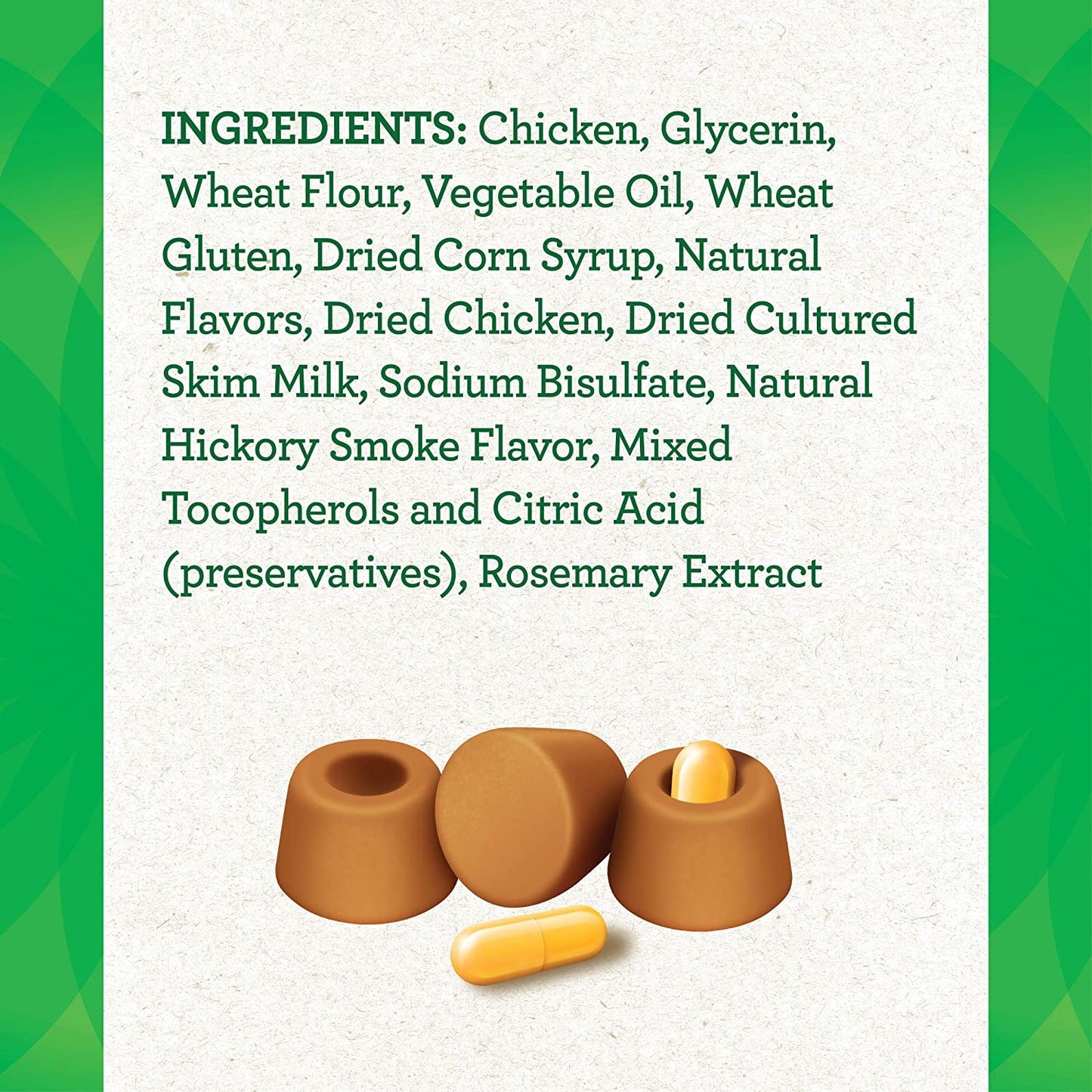 Greenies Pill Pockets Natural Dog Treats, Capsule Size, Chicken Flavor (60 Pcs)