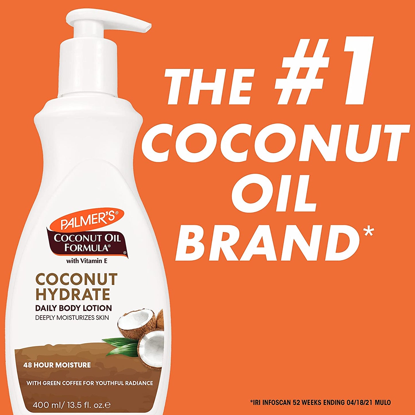 Palmer's Coconut Oil Formula with Vitamin E Coconut Hydrate Daily Body Lotion with Green Coffee, 13.5 fl.oz / 400ml