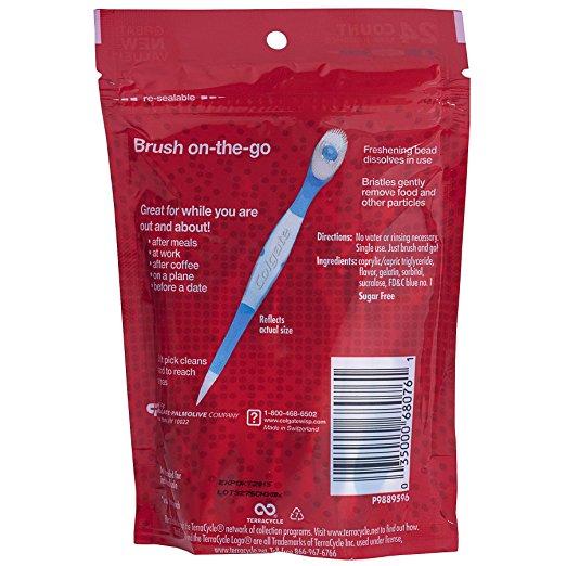 Colgate Max Fresh Wisp Disposable Travel Toothbrush Peppermint - 24 Count