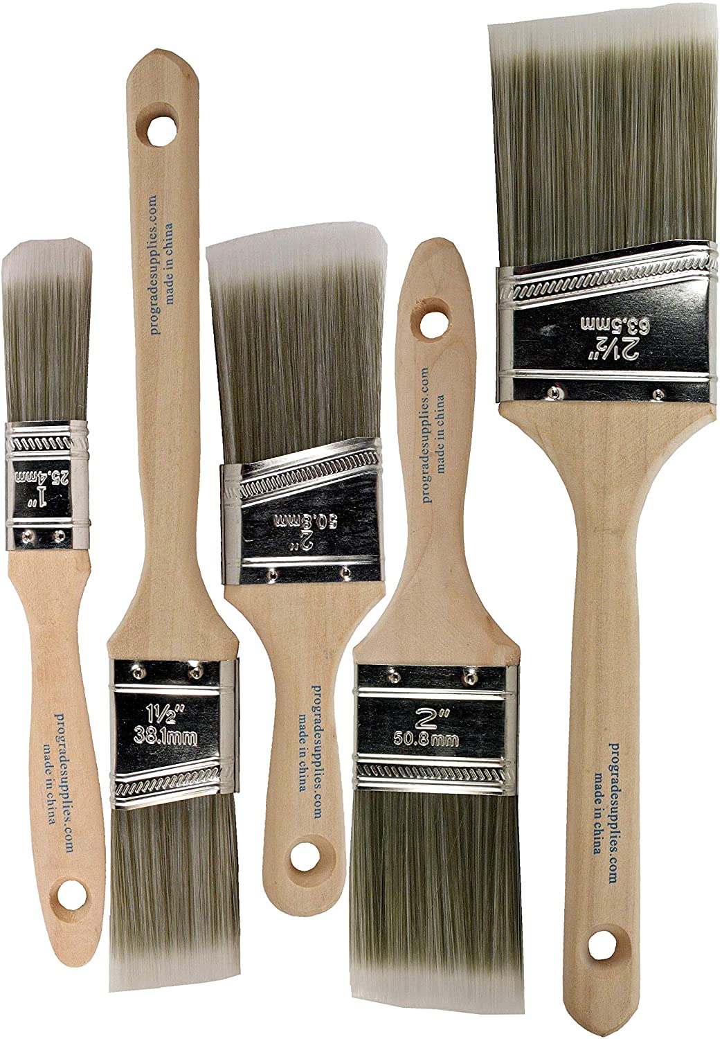 Pro Grade Supplies 5 Ea Paint Brush Set