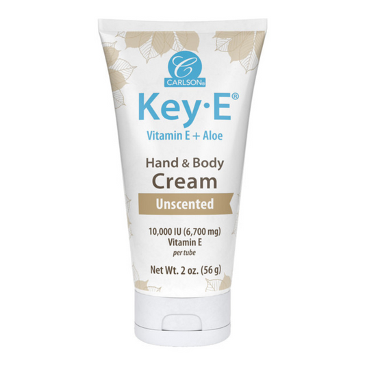 Carlson Key-E Vitamin E + Aloe Hand & Body Cream Unscented 2 oz / 56g