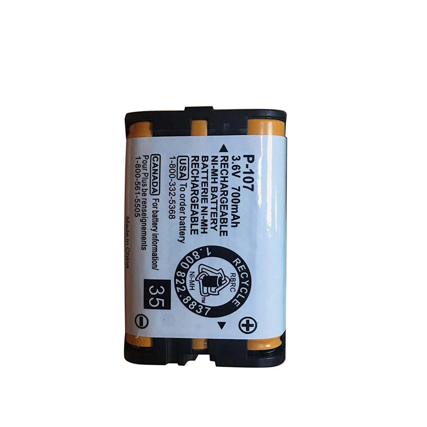 Geilienergy P-107 3.6v 700mAh Rechargeable Cordless Phone Battery