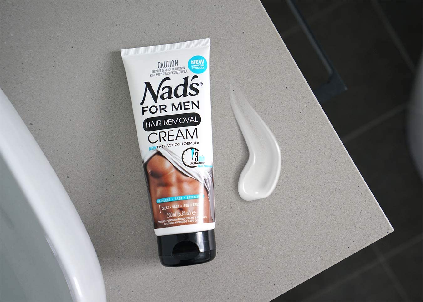 Nad's for Men Hair Removal Cream, 6.8 fl.oz / 200ml