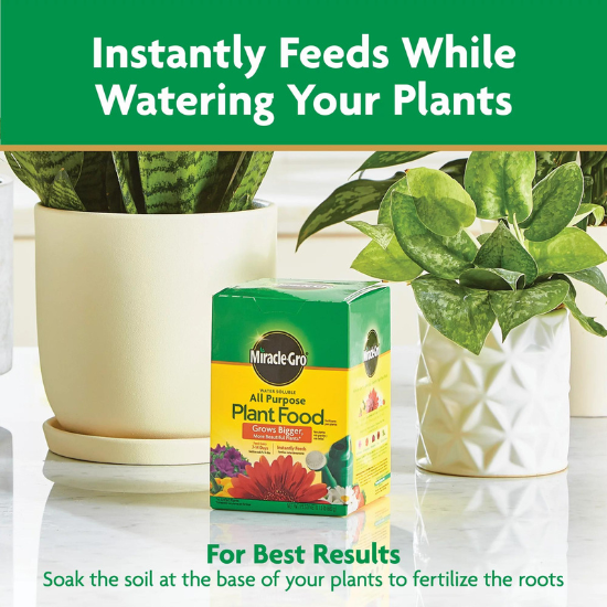 Miracle - Gro Water Soluble All Purpose Plant Food Grows Bigger More Beautiful Plants 1.5 lb