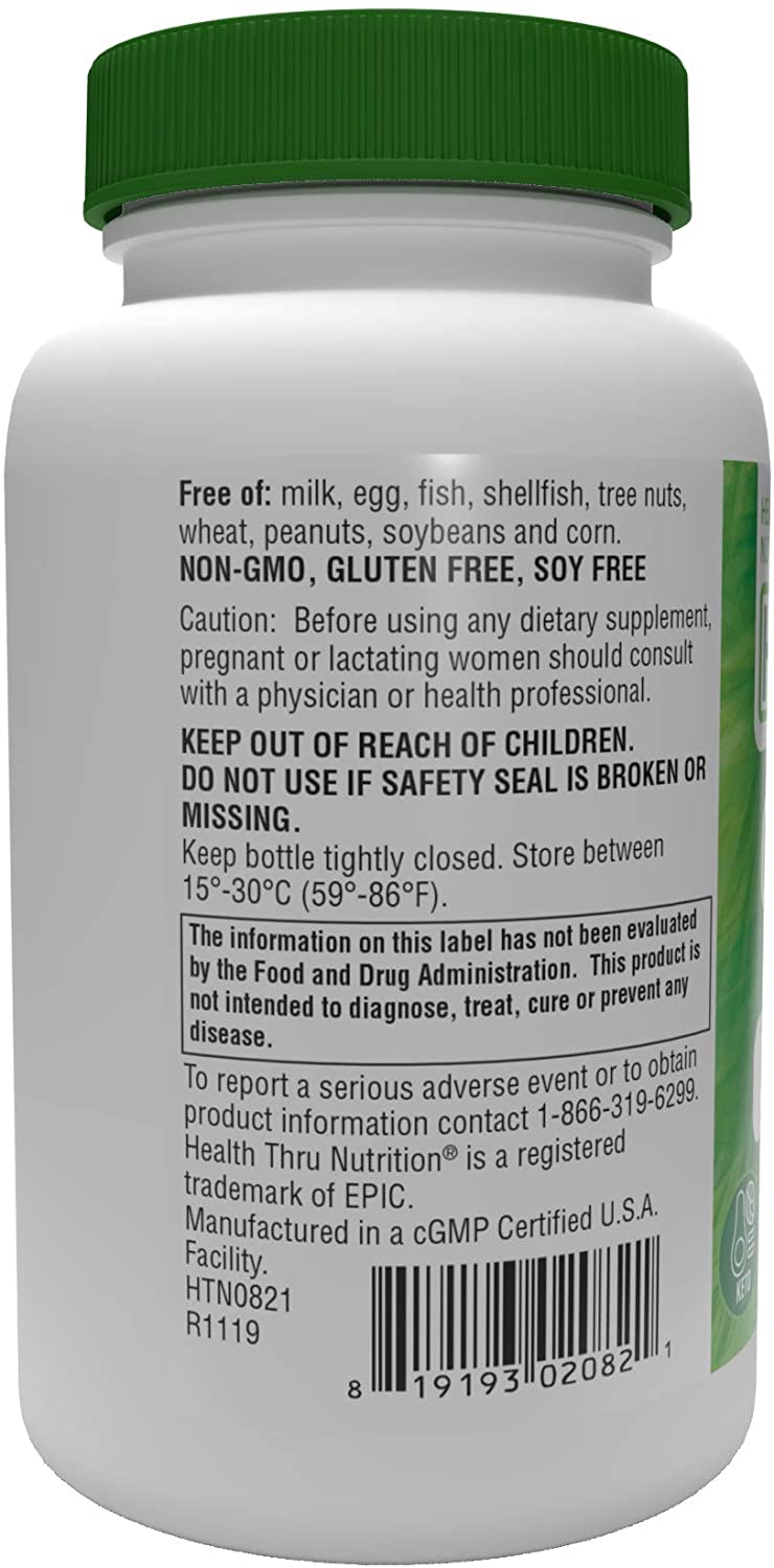 Health Thru Nutrition Caprylic Acid 600mg, 100 Softgels Intestinal Flora Energy Keto Diet