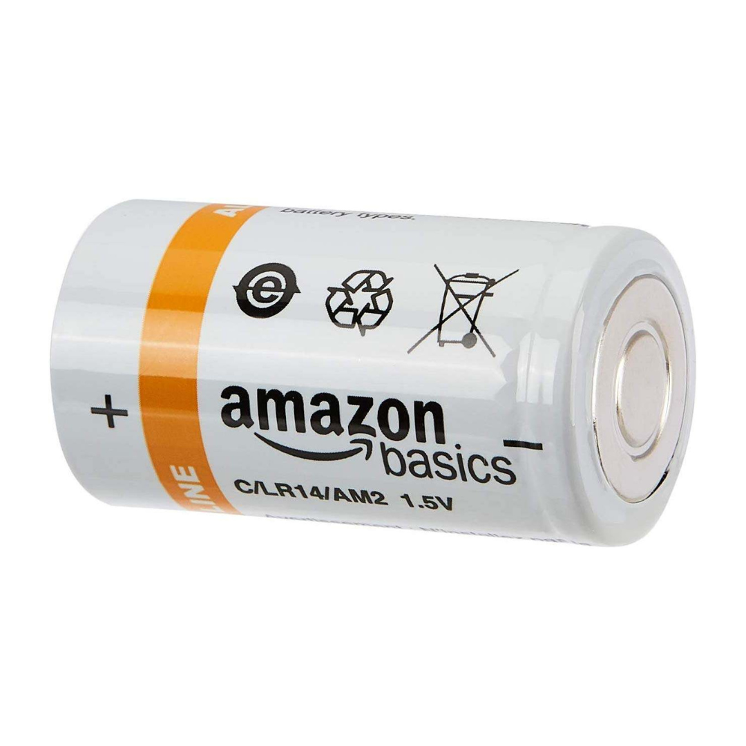 AmazonBasics C Cell 1.5 Volt Everyday Alkaline Batteries, 24 Pack