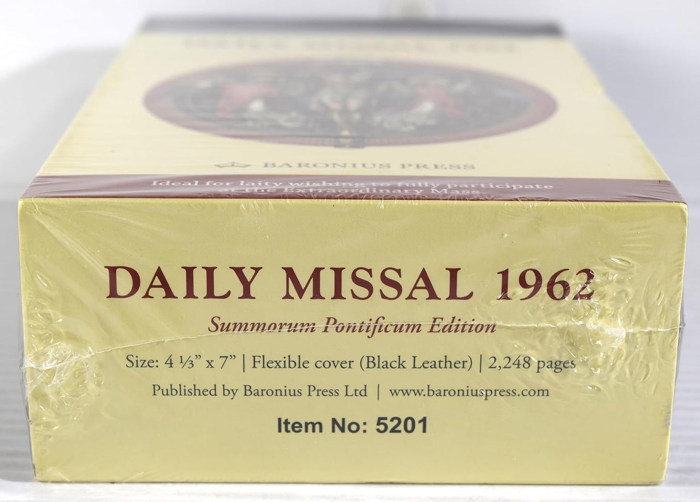 Daily Roman Missal 1962 Summorum Pontificum Edition Flexible Cover (Black Leather)