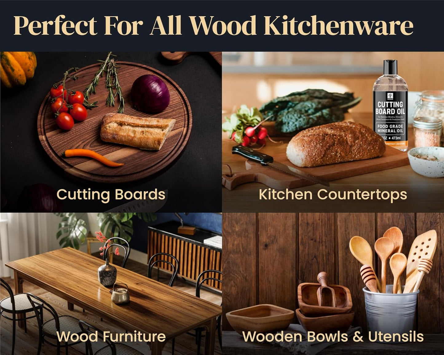 Food Grade Mineral Oil Cutting Board Oil 16oz / 473ml
