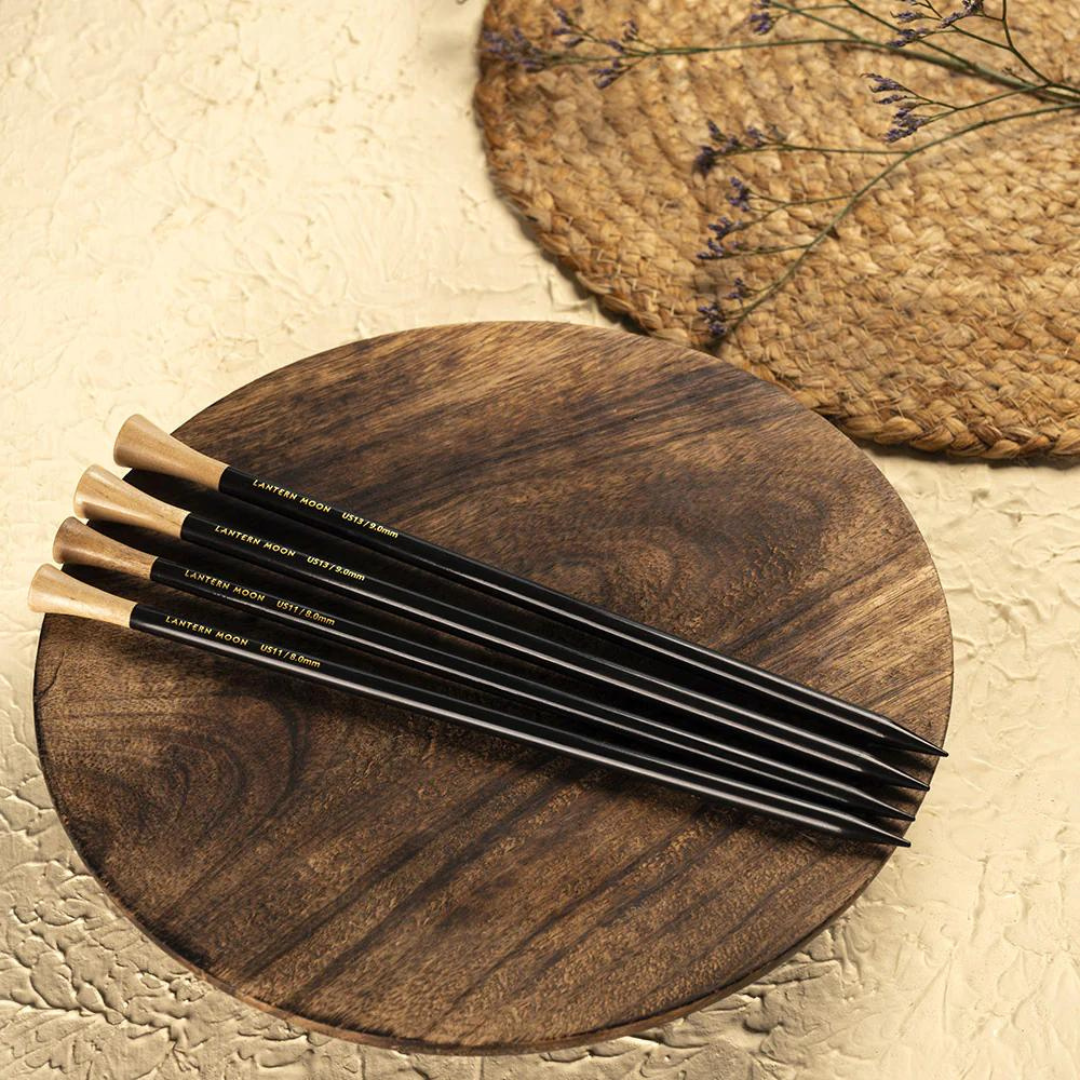 The Lantern Moon Ebony Wood Single Pointed Needles 14 Inches (35cm)