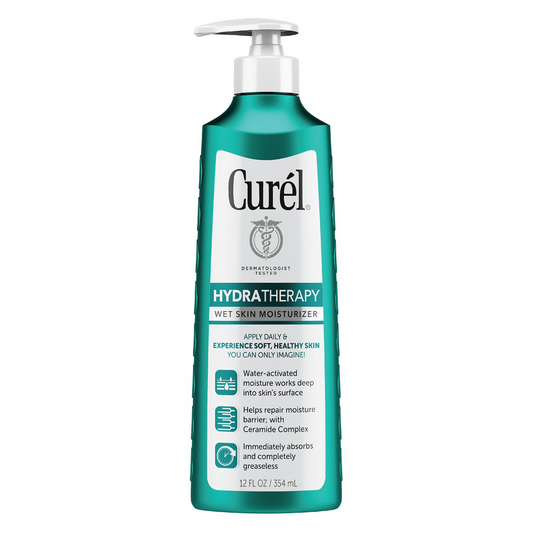Curel Hydratherapy Wet Skin Moisturizer, In Shower Lotion for Dry or Extra-dry Skin, 12 fl.oz / 354ml