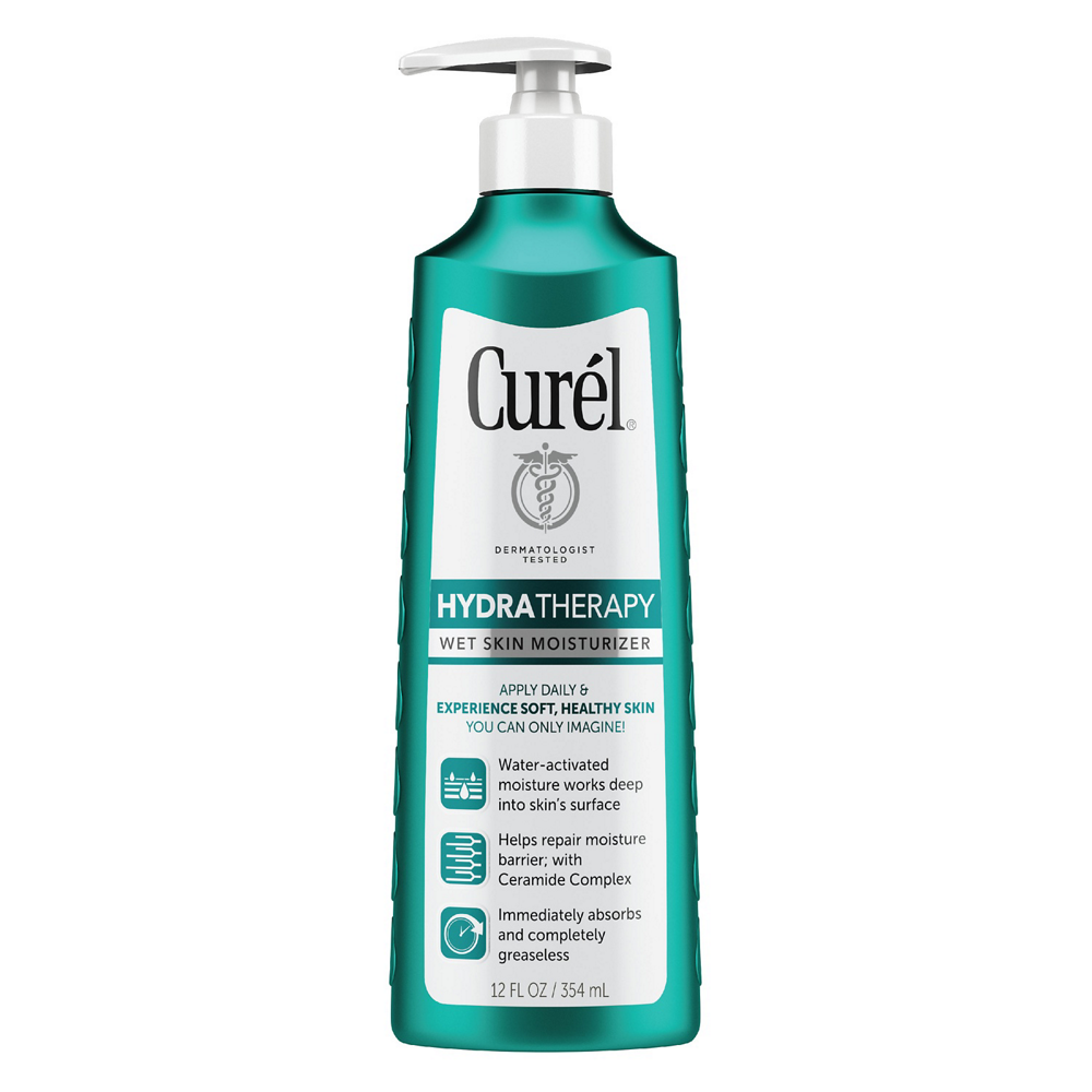 Curel Hydratherapy Wet Skin Moisturizer, In Shower Lotion for Dry or Extra-dry Skin, 12 fl.oz / 354ml