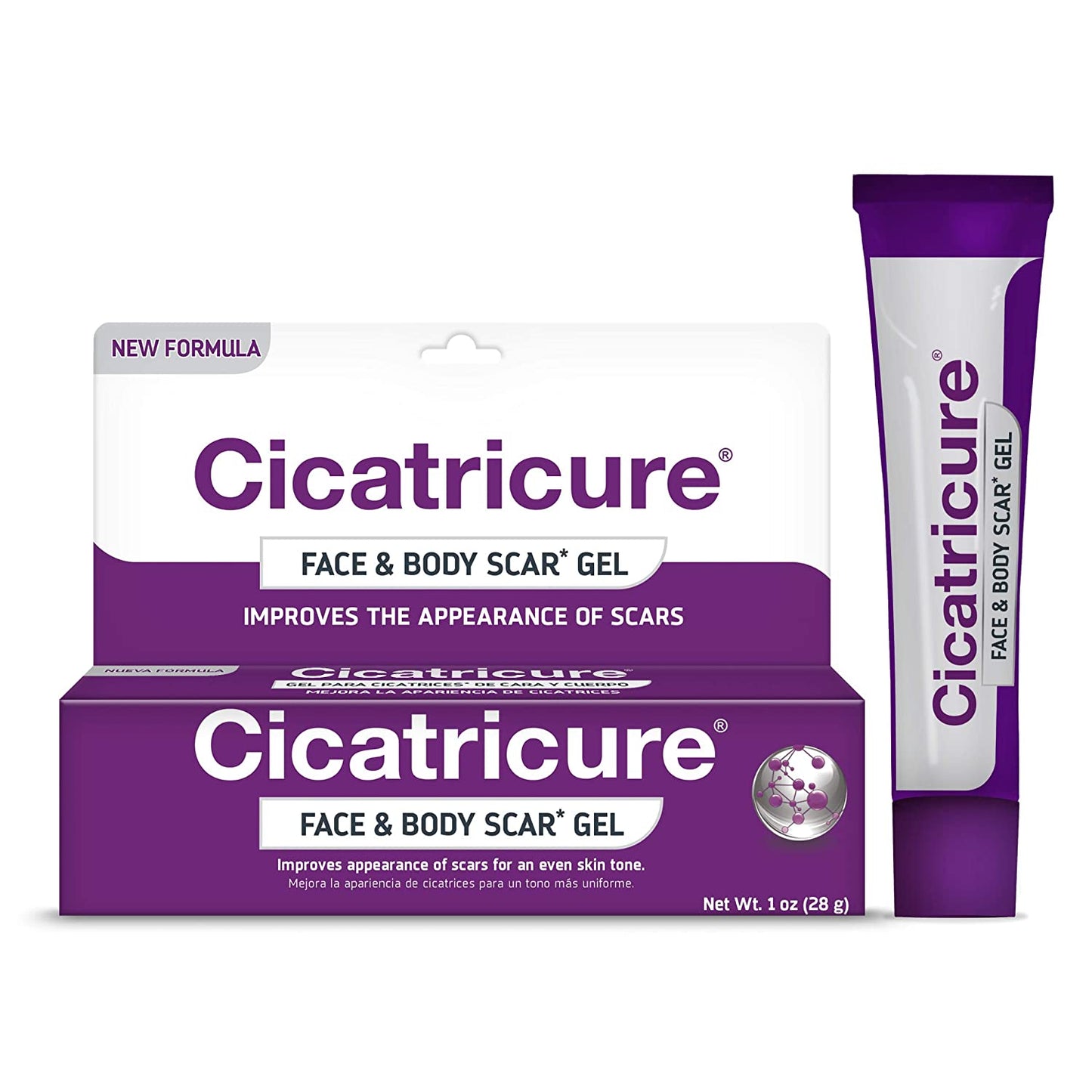 Cicatricure Face & Body Scar Gel, 1 oz. / 28g, Reduce the Appearance of Scars