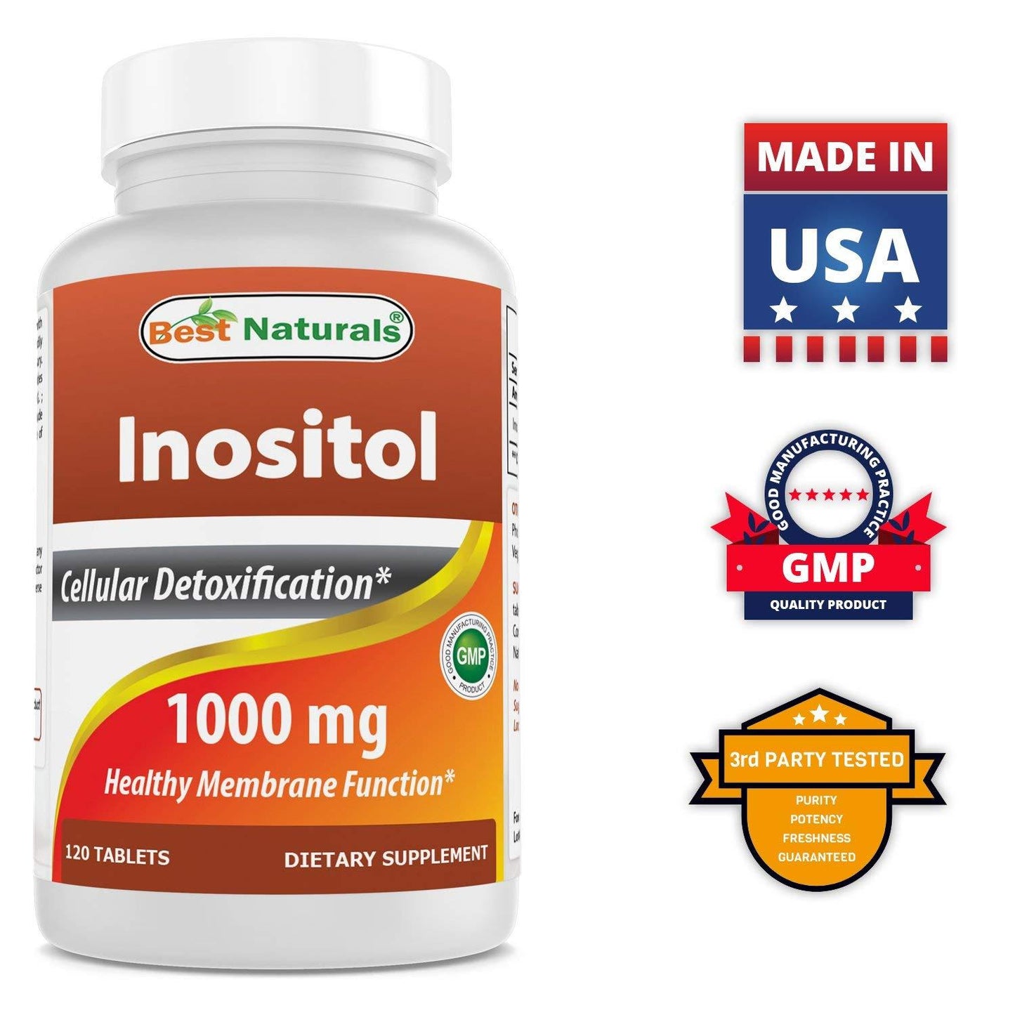 Best Naturals Inositol 1000mg (120 Tablets)