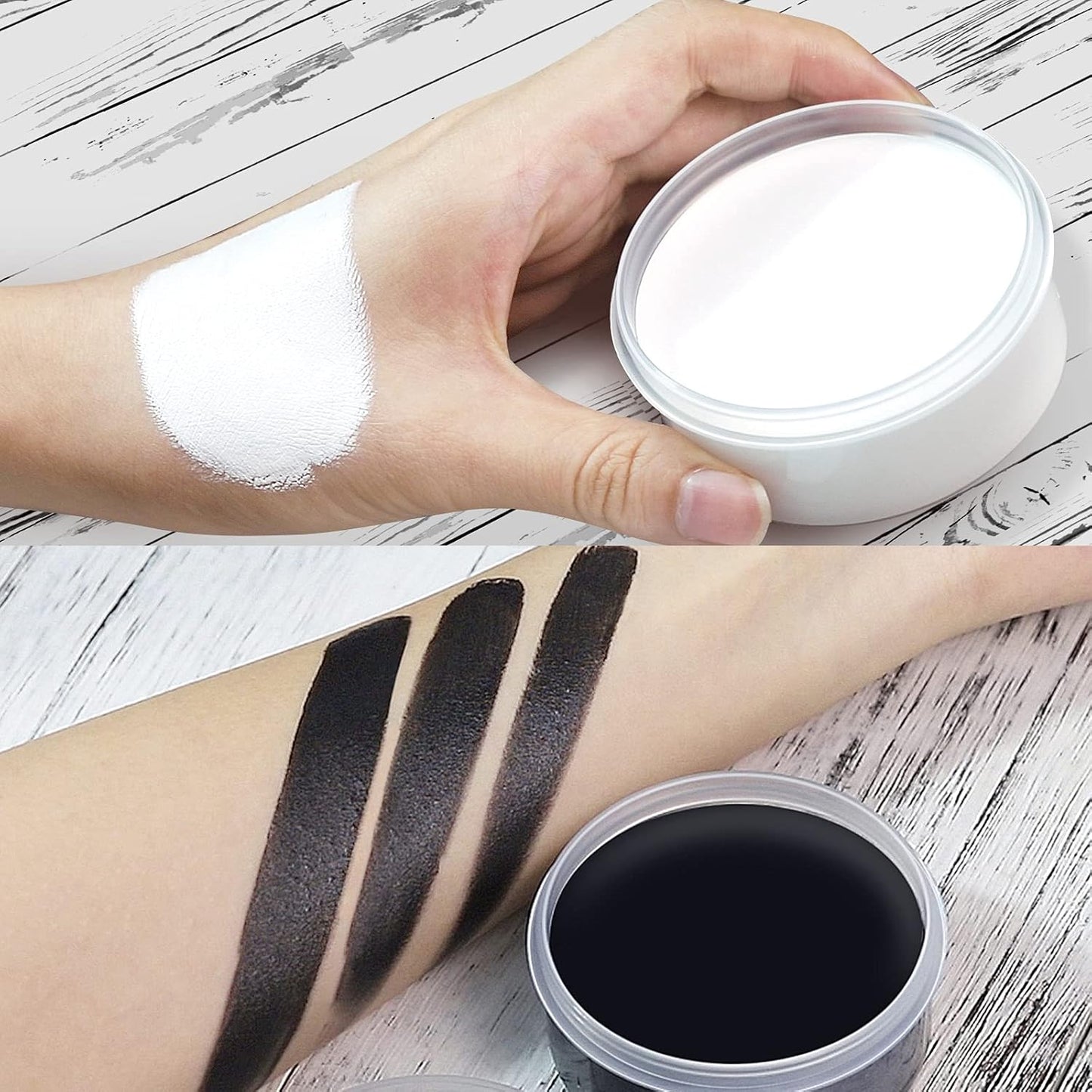 Bobisuka Blank in the Dark Face and Body Paint Set, Black and White, 140 g / 4.94 oz.