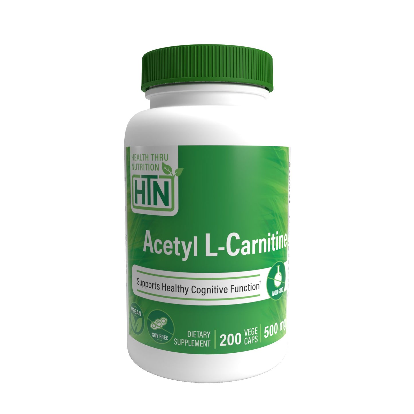 Health Thru Nutrition Acetyl L-Carnitine 500mg (NON-GMO) 200 Vegecaps Supports Healthy Cognitive Function